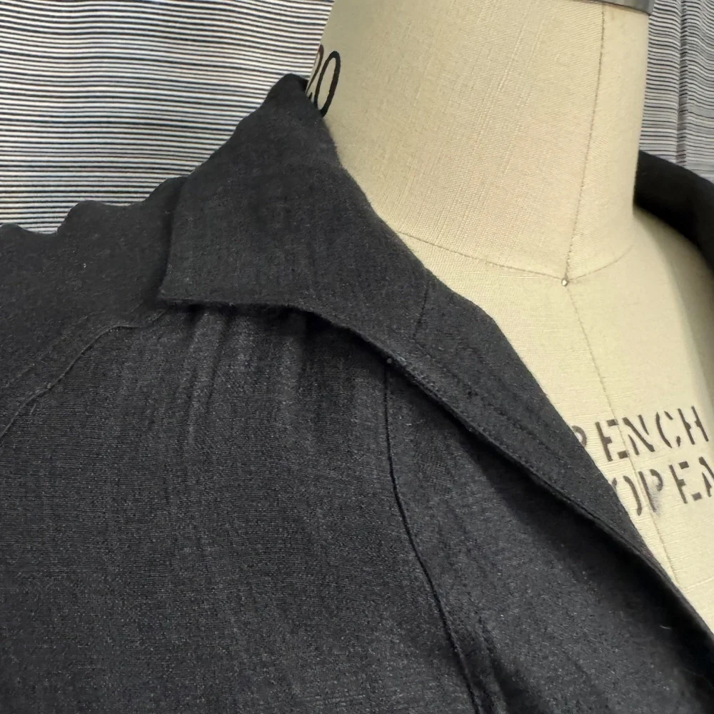 Norm Thompson Vintage Women’s Black Roll Sleeve Utility Blazer Plus Size 1X - Picture 3 of 8